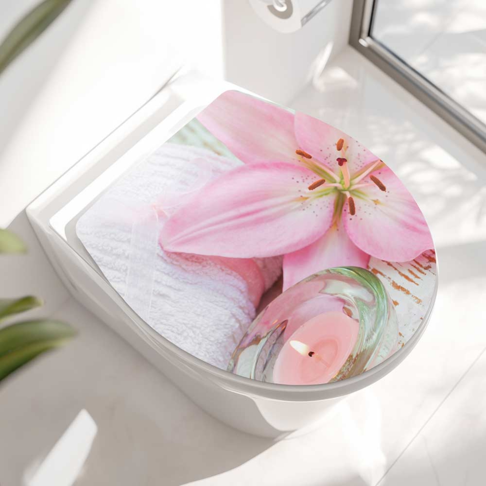 Wc-Deckel Aufkleber Wellness Candle Hauptbild